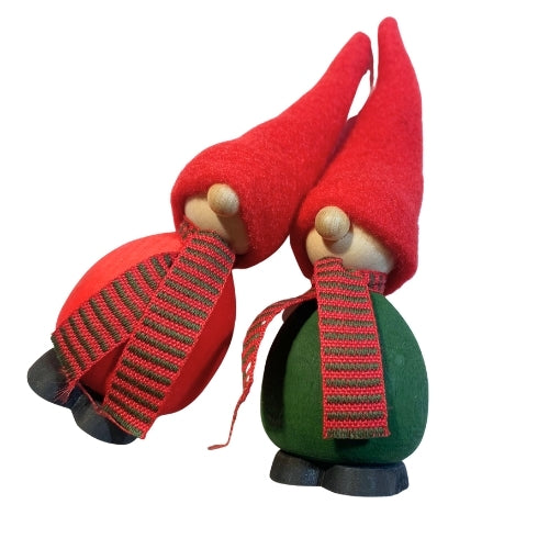 【クリスマス限定】ラッセントレ/Larssons tra 木製トムテ人形 「ビヨーン&ビクトル」2個セット