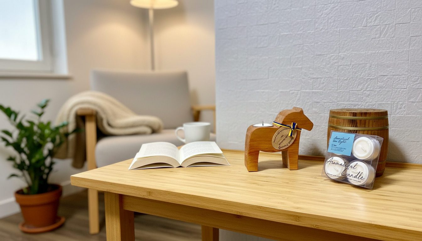 【落ち着いた空間が作れるキャンドルセット】木製キャンドルホルダーとCozyの香り(シャボンの香り)キャンドル