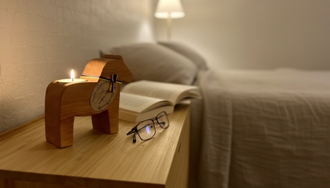 【落ち着いた空間が作れるキャンドルセット】木製キャンドルホルダーとCozyの香り（シャボンの香り）キャンドル