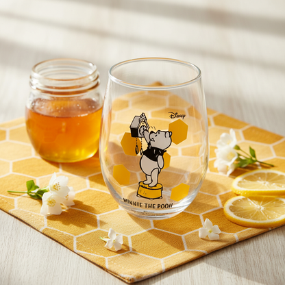 【winnie the pooh/くまのプーさん】コロッと丸いしずく型のグラス 　丸グラス