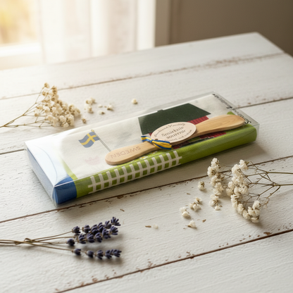 【スカンジナビスク・ヘムスロイド/Skandinavisk Hemslojd】プレゼントパック/キッチンタオル＆バターナイフセット